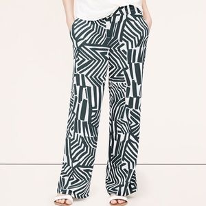 LOFT Wide Leg Pants in a Zebra Pattern Size XXS P